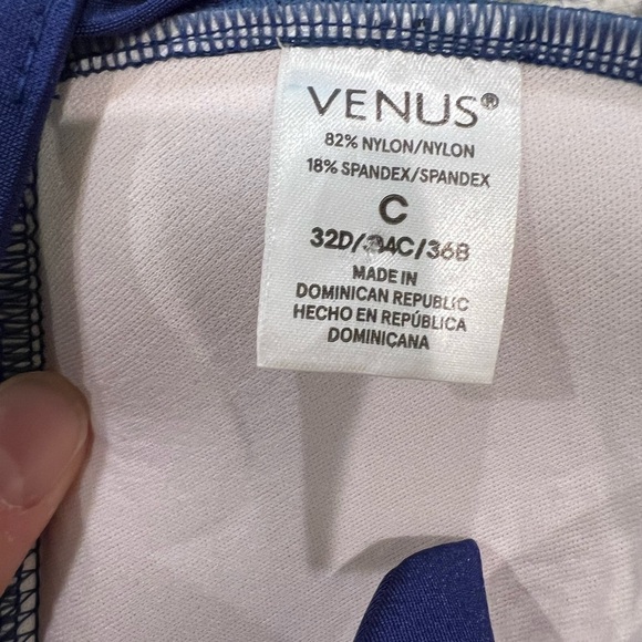 VENUS Indigo Blue Halter Bikini Top with Adjustable Straps Size 32D, 34C, 36B - Picture 4 of 7